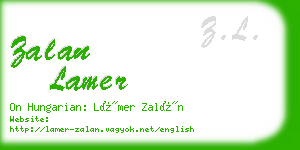 zalan lamer business card